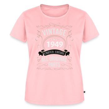 Geboren 1949 - Frauen Premium Bio T-Shirt - Rosa - Vorne - AI Model Female 172 dark (172cm)