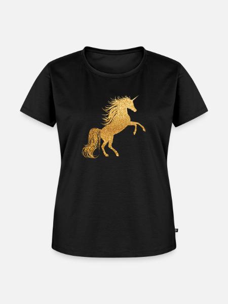 Einhorn - Frauen Premium Bio T-Shirt - Schwarz