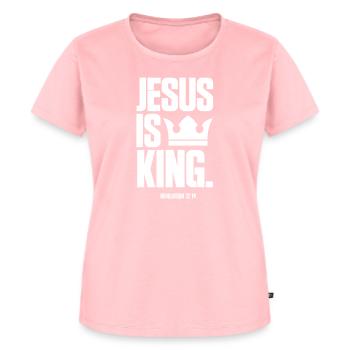 Jesus - Frauen Premium Bio T-Shirt - Rosa - Vorne - AI Model Female 172 dark (172cm)