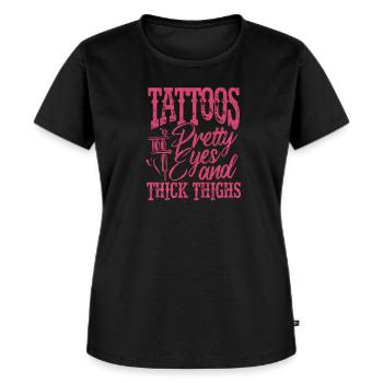 Tattoo tattooed tattoos tattoo gift - Women's Premium Organic T-shirt - black - Front - Selfina (174cm)