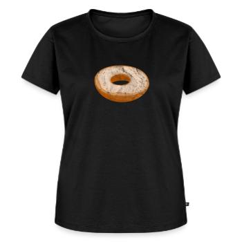 Bagel - Frauen Premium Bio T-Shirt - Schwarz - Vorne - Selfina (174cm)