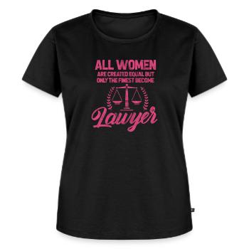 Lawyer - Women's Premium Organic T-shirt - black - Front - Selfina (174cm)