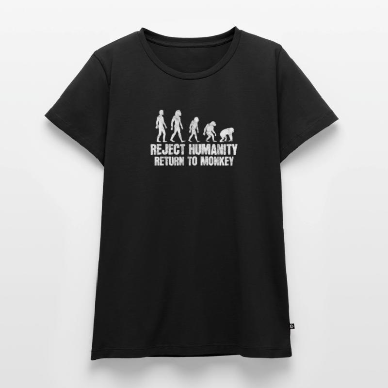 Affe Evolution Frauen Premium Bio T-Shirt