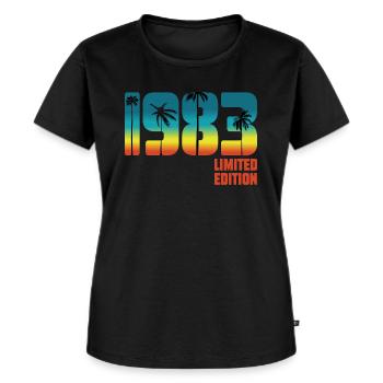 40e anniversaire Année de naissance 1983 Édition limitée - T-shirt Premium bio Femme - noir - Devant - Selfina (174cm)