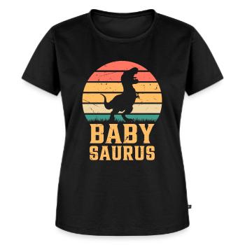 Baby Saurus Newborn Baby Dino Baby Dinosaur Babysa - Frauen Premium Bio T-Shirt - Schwarz - Vorne - Selfina (174cm)