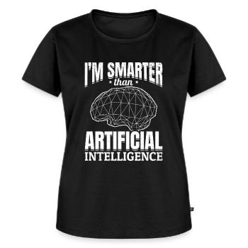 Ai Robotics - I'm Smarter Than Artificial Intellig - Frauen Premium Bio T-Shirt - Schwarz - Vorne - Selfina (174cm)