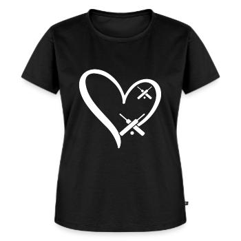 Cricket Heart Cricketing Cricket Player Cricket He - Women's Premium Organic T-shirt - black - Front - Selfina (174cm)