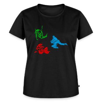 Judo fighter Judo Silhouette Judo Judoka - Frauen Premium Bio T-Shirt - Schwarz - Vorne - Selfina (174cm)