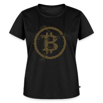 Bitcoin - T-shirt Premium bio Femme - noir - Devant - Selfina (174cm)