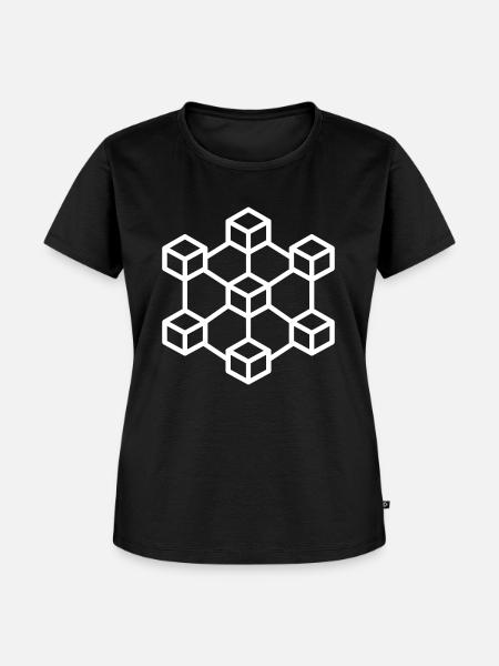 Blockchain - Frauen Premium Bio T-Shirt - Schwarz