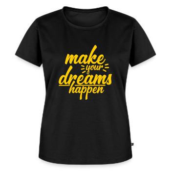 Réalisez vos rêves - T-shirt Premium bio Femme - noir - Devant - Selfina (174cm)
