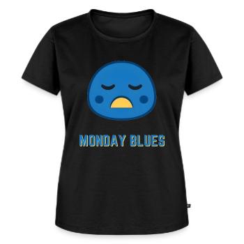 Weekday Emoji: Monday - Women's Premium Organic T-shirt - black - Front - Selfina (174cm)