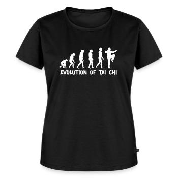 Evolution von Tai Chi - Frauen Premium Bio T-Shirt - Schwarz - Vorne - Selfina (174cm)