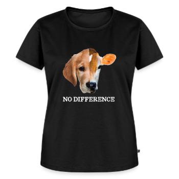 No difference Vegan - Frauen Premium Bio T-Shirt - Schwarz - Vorne - Selfina (174cm)