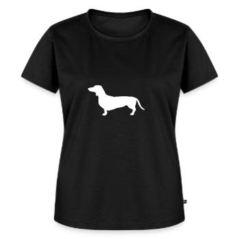 teckel - T-shirt Premium bio Femme - noir - Devant - Selfina (174cm)