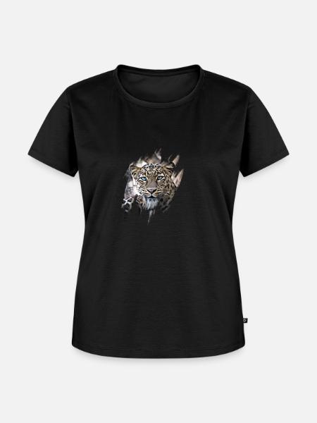 Afrikanischer Leopard - Frauen Premium Bio T-Shirt - Schwarz