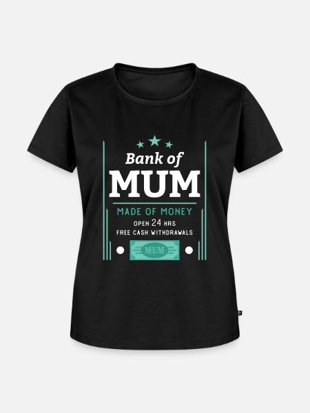 Bank der Mutter - Frauen Premium Bio T-Shirt - Schwarz