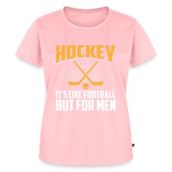 Hockey - Frauen Premium Bio T-Shirt - Rosa - Vorne - AI Model Female 172 dark (172cm)