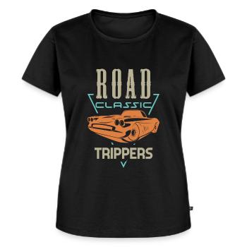 Road Classic Trippers - T-shirt Premium bio Femme - noir - Devant - Selfina (174cm)