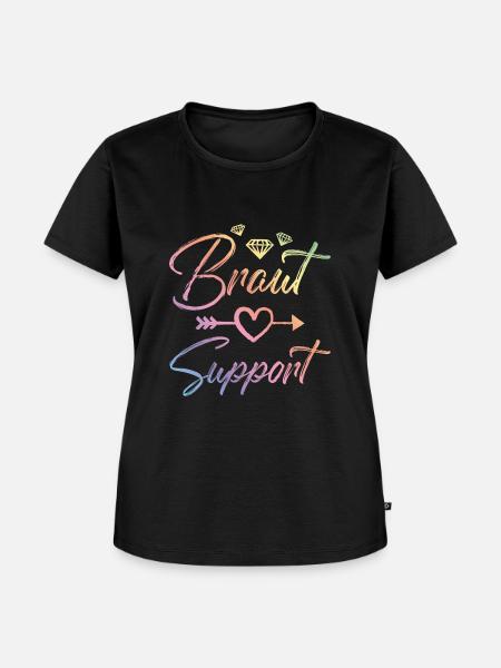 braut support herz diamant - Frauen Premium Bio T-Shirt - Schwarz