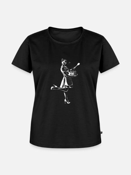 frau torte - Frauen Premium Bio T-Shirt - Schwarz