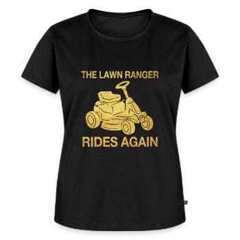 We Ride At Dawn Dad Lawn Mower Make Laugh Day Yard - Women's Premium Organic T-shirt - black - Front - Selfina (174cm)