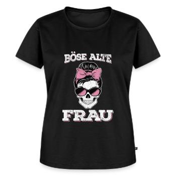 Böse Alte Frau - Frauen Premium Bio T-Shirt - Schwarz - Vorne - Selfina (174cm)