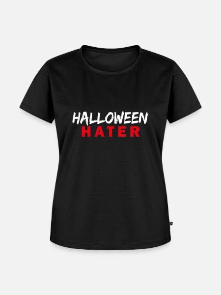 HALLOWEEN Hater - Frauen Premium Bio T-Shirt - Schwarz