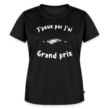 je peux pas j'ai grand prix - T-shirt Premium bio Femme - noir - Devant - Selfina (174cm)