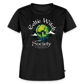 Celtic Witch Hexe Walpurgis Sprüche Geschenk - Frauen Premium Bio T-Shirt - Schwarz - Vorne - Selfina (174cm)