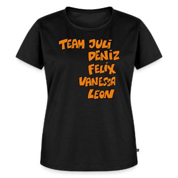 Die Wilden Kerle Team Namen Orange - Frauen Premium Bio T-Shirt - Schwarz - Vorne - Selfina (174cm)