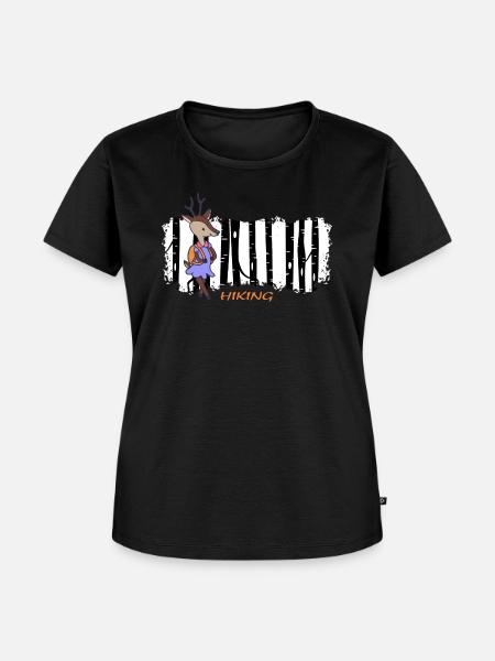 wandern Wanderschuhe wanderstock wanderfreunde - Frauen Premium Bio T-Shirt - Schwarz