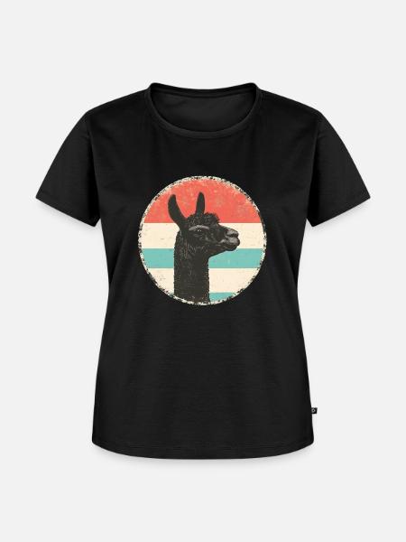 Alpaka - Frauen Premium Bio T-Shirt - Schwarz