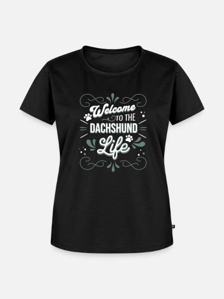 Dachshund - Frauen Premium Bio T-Shirt - Schwarz