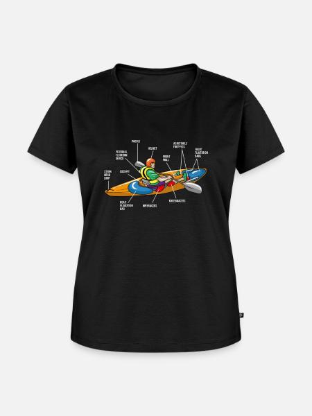 Kajak - Frauen Premium Bio T-Shirt - Schwarz