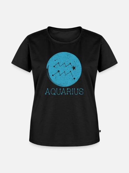 Sternzeichen Wassermann - Frauen Premium Bio T-Shirt - Schwarz