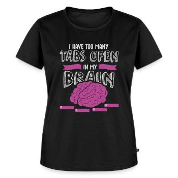 adhd, adhd Brain tabs open, Attention, - Women's Premium Organic T-shirt - black - Front - Selfina (174cm)