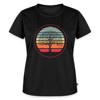 Lebensbaum, Lebensbaum Genetik, Biologie, - Frauen Premium Bio T-Shirt - Schwarz - Vorne - Selfina (174cm)