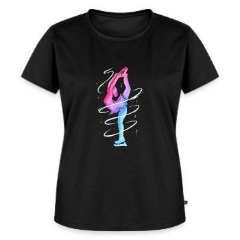 Eiskunstläuferin Geschenk für den Eiskunstlauf - Frauen Premium Bio T-Shirt - Schwarz - Vorne - Selfina (174cm)