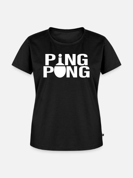 Ping Pong - Frauen Premium Bio T-Shirt - Schwarz