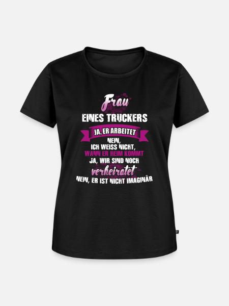 Trucker - Frauen Premium Bio T-Shirt - Schwarz