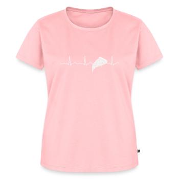 Heart line / heart rate pizza - Women's Premium Organic T-shirt - rose - Front - AI Model Female 172 dark (172cm)
