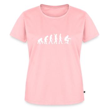 Informatiker - Evolution des Menschen / Darwin - Frauen Premium Bio T-Shirt - Rosa - Vorne - AI Model Female 172 dark (172cm)
