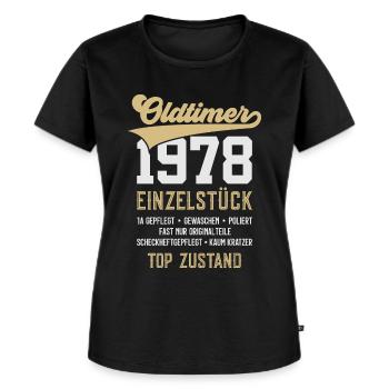 48. GEBURTSTAG OLDTIMER 1978 - Frauen Premium Bio T-Shirt - Schwarz - Vorne - Selfina (174cm)