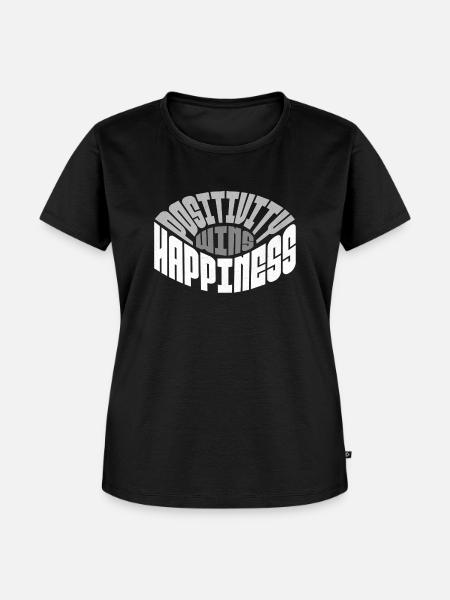 Positivity only - Frauen Premium Bio T-Shirt - Schwarz