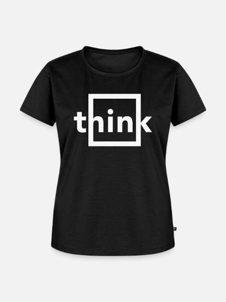 Think - Frauen Premium Bio T-Shirt - Schwarz