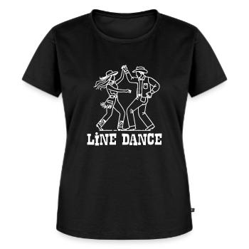 Line Dance - Mensen die graag dansen - Vrouwen Premium Bio T-shirt - zwart - Voor - Selfina (174cm)