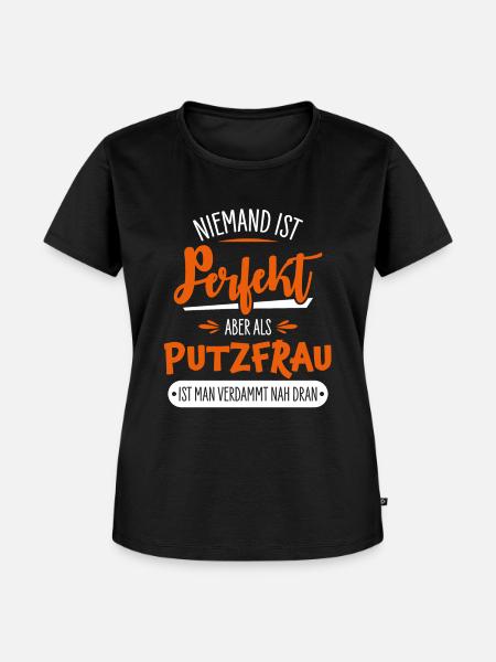 Putzfrau - Frauen Premium Bio T-Shirt - Schwarz