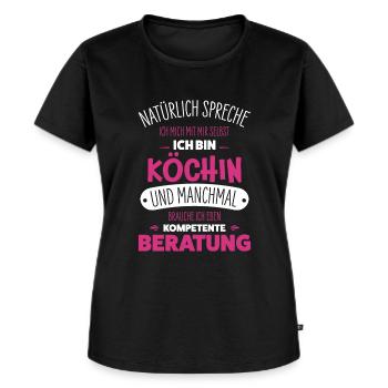 Köchin - Frauen Premium Bio T-Shirt - Schwarz - Vorne - Selfina (174cm)