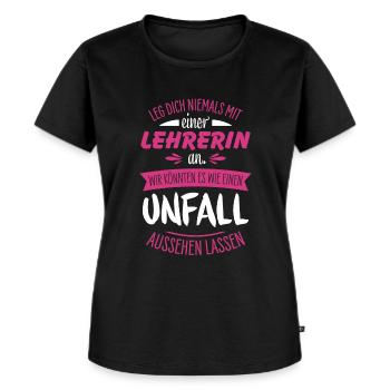 Lehrerin - Frauen Premium Bio T-Shirt - Schwarz - Vorne - Selfina (174cm)